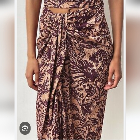 ZARA Purple and Tan Swim Cover-Up Sarongs Beach Swim Skirt Size XS - Picture 1 of 7